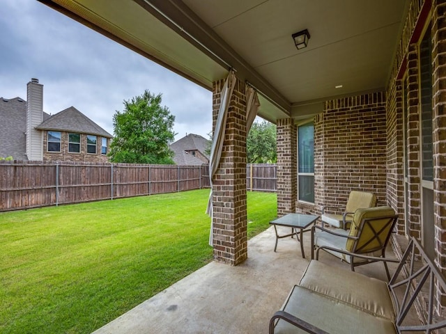 5517 Grove Cove Dr, Mckinney, TX 75071 - view of patio with a fenced backyard