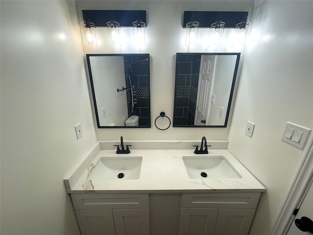 full bath with double vanity