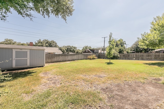 3617 Walton Ave, Fort Worth, TX 76133 - view of yard with a fenced backyard, a shed, and an outbuilding