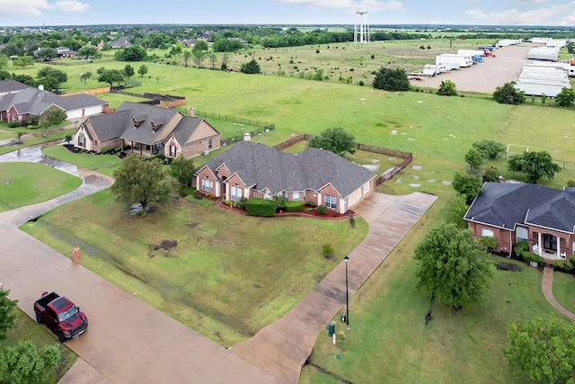 aerial view featuring a residential view