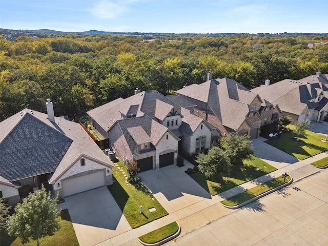 245 Prairie Oak Ct, Burleson, TX 76028 - aerial view of residential area with a forest