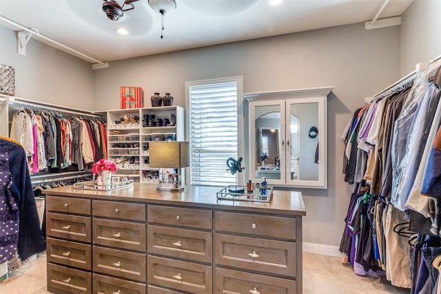 2417 Roosevelt Ave, Fort Worth, TX 76164 - walk in closet featuring light tile patterned floors