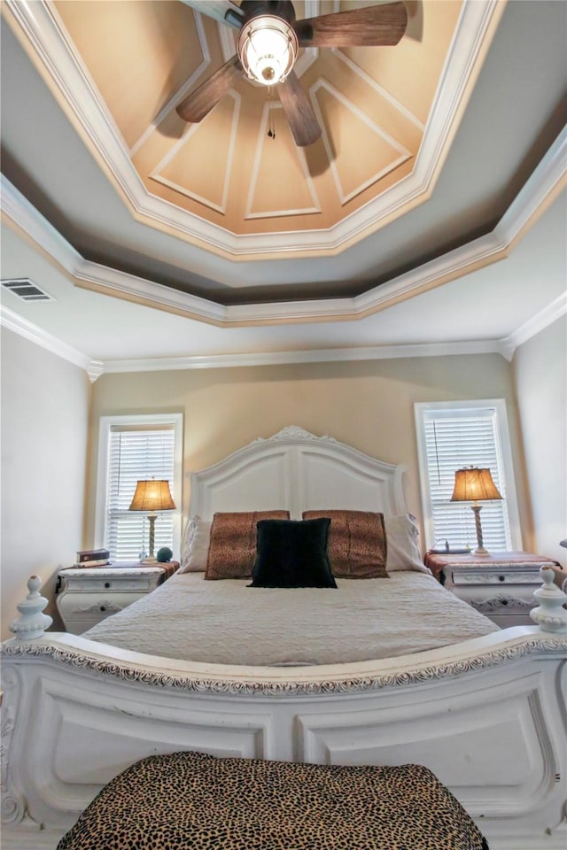 363 Leigh Ln, Stonewall, LA 71078 - bedroom featuring crown molding and multiple windows