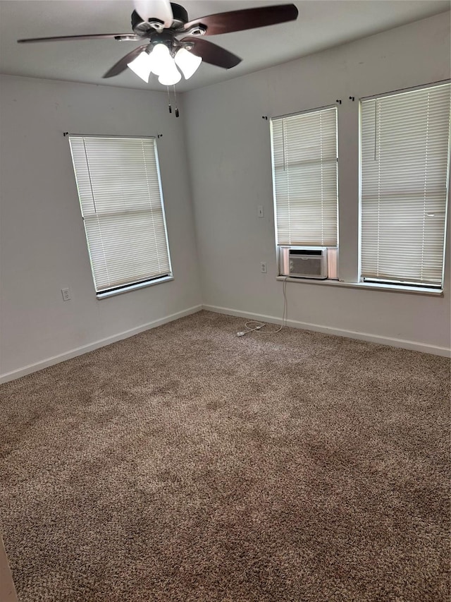 630 W College St, Stephenville, TX 76401 - carpeted spare room with ceiling fan, baseboards, and cooling unit