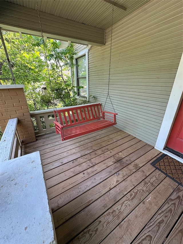 630 W College St, Stephenville, TX 76401 - view of wooden terrace
