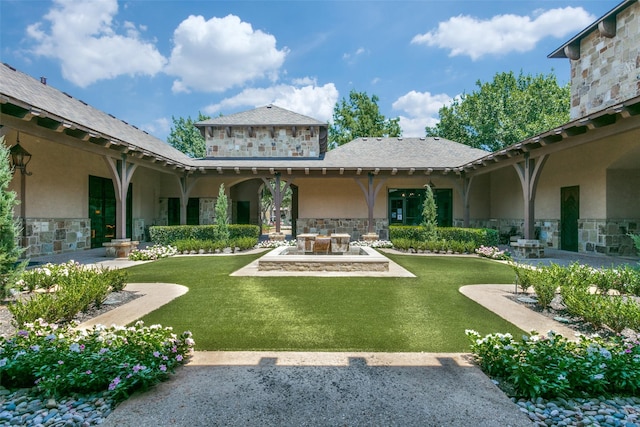 view of yard with a patio area