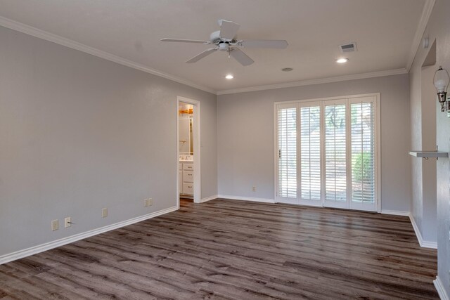 2103 Juanita Dr, Arlington, TX 76013 - spare room with baseboards, recessed lighting, and dark wood finished floors
