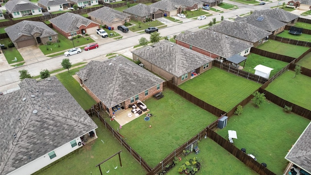 drone / aerial view with a residential view