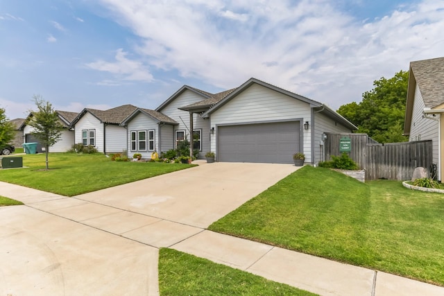 3225 Sweetwater Way, Sherman, TX 75090 - single story home with a garage, a front lawn, fence, and driveway