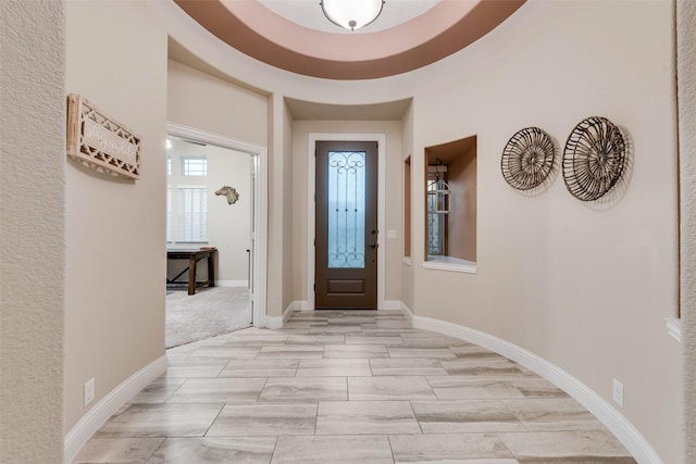 foyer with baseboards