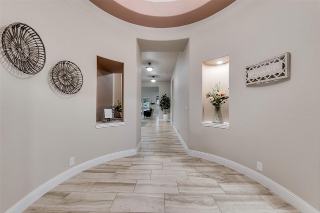 hallway with baseboards