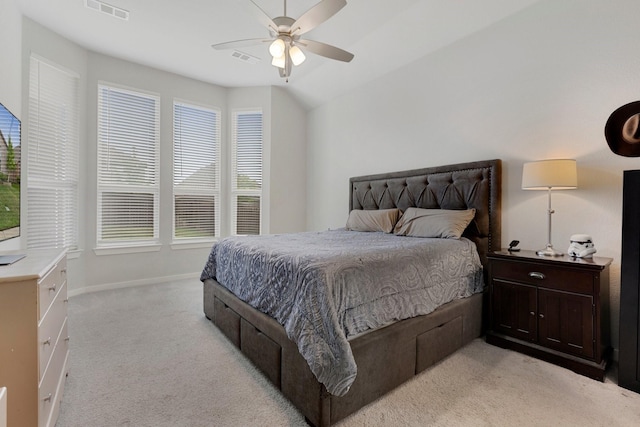 1732 Journey Forth Trl, Wylie, TX 75098 - bedroom featuring visible vents, baseboards, ceiling fan, and light carpet