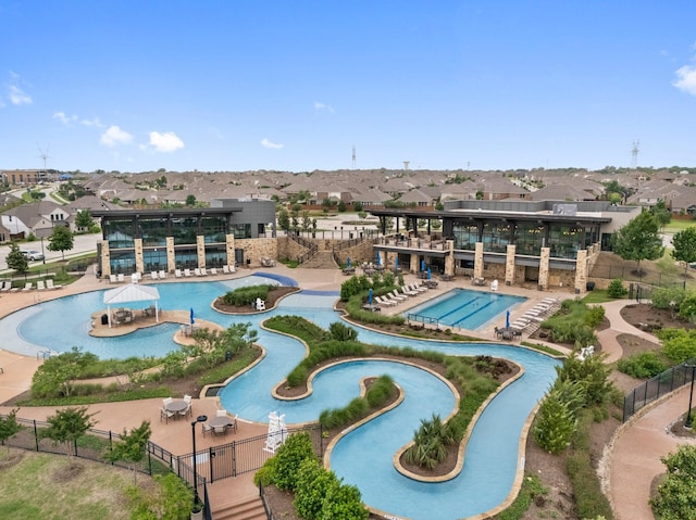 1732 Journey Forth Trl, Wylie, TX 75098 - community pool with a water slide, fence, and a residential view