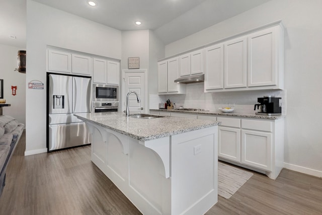 1732 Journey Forth Trl, Wylie, TX 75098 - kitchen featuring baseboards, a sink, appliances with stainless steel finishes, and under cabinet range hood