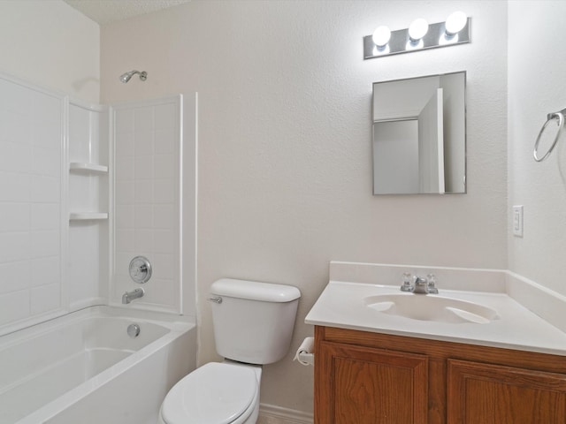 1728 Creek Bend Ln, Little Elm, TX 75068 - full bathroom featuring vanity, washtub / shower combination, and toilet