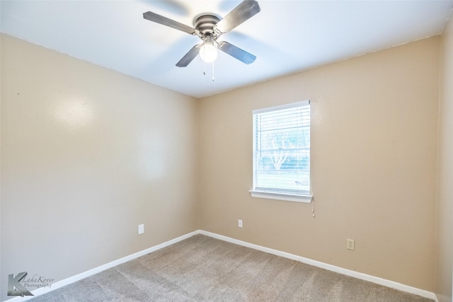 2317 Yorktown Dr, Abilene, TX 79603 - unfurnished room with baseboards, light carpet, and ceiling fan