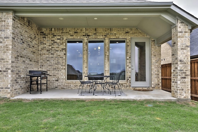 view of patio / terrace featuring grilling area