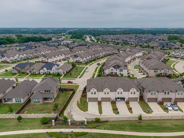 drone / aerial view with a residential view