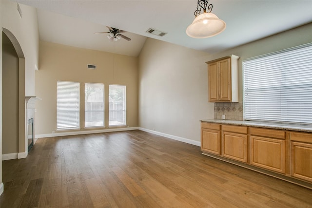 2501 Del Largo Way, Frisco, TX 75033 - interior space with visible vents, a ceiling fan, baseboards, and a wealth of natural light