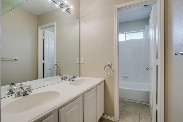 2501 Del Largo Way, Frisco, TX 75033 - bathroom featuring double vanity, a sink, and visible vents