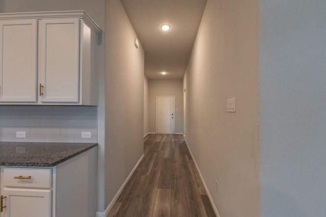 6000 Sutton Fields Trl, Celina, TX 76227 - hallway featuring recessed lighting, baseboards, and dark wood finished floors