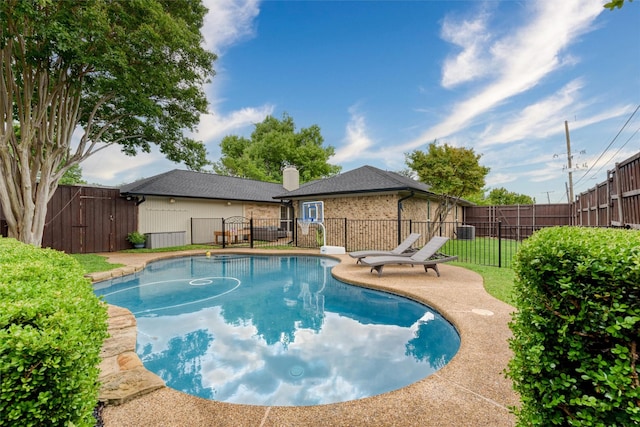 view of pool with a fenced in pool and a fenced backyard