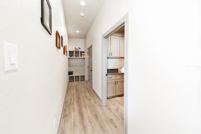 170 Rolling Hills Blvd, Alvord, TX 76225 - hall with light wood-style floors, baseboards, and recessed lighting