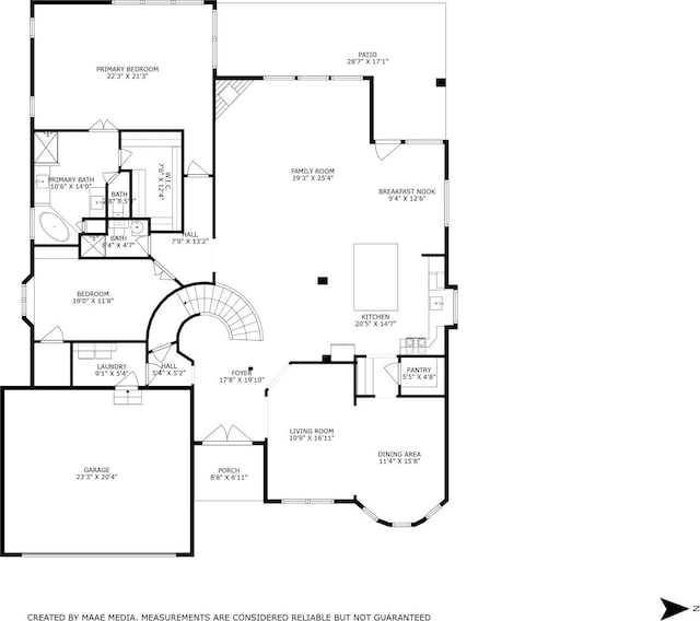 5617 Winona Ln, Mckinney, TX 75071 - empty room featuring ceiling fan, carpet flooring, an office area, lofted ceiling, and baseboards