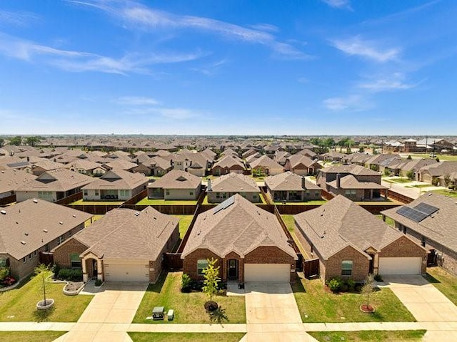 bird's eye view with a residential view