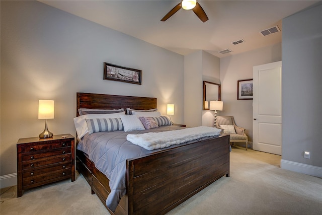 7401 Collin Mckinney Pkwy, Mckinney, TX 75070 - bedroom with light colored carpet, baseboards, and a ceiling fan