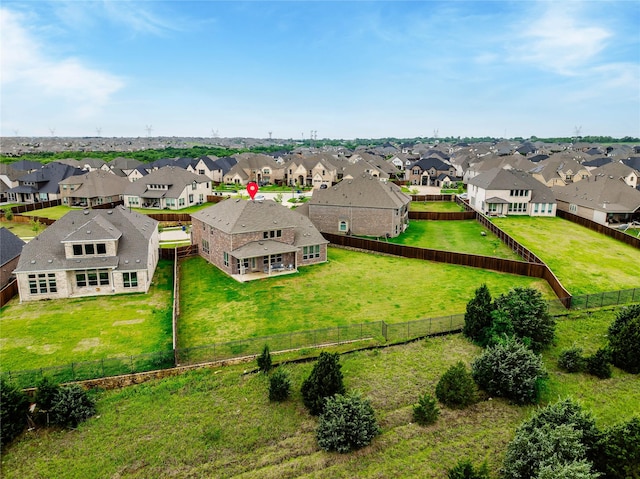 birds eye view of property featuring a residential view