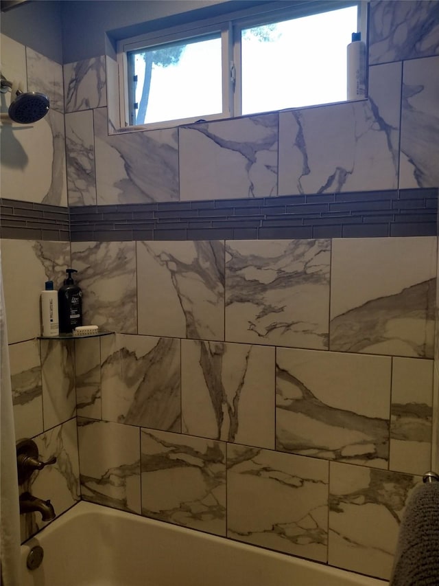 bathroom featuring bathtub / shower combination
