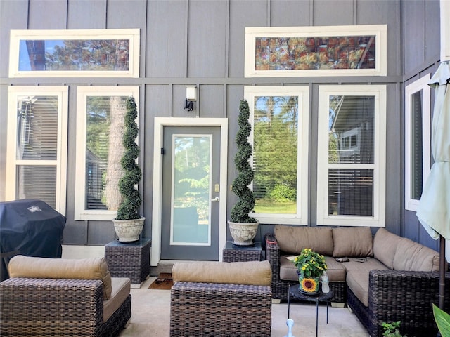 view of sunroom