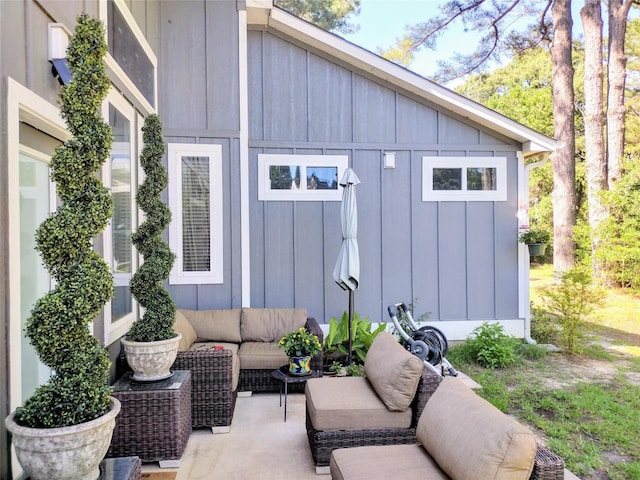 view of patio featuring outdoor lounge area