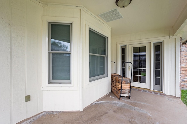 view of patio featuring visible vents
