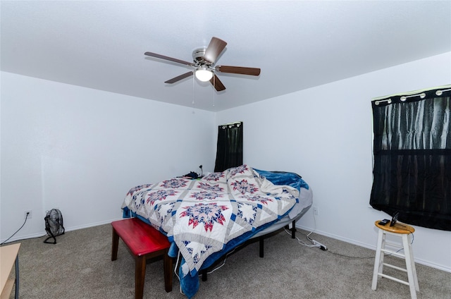 105 Fossil Way, Alvarado, TX 76009 - carpeted bedroom with ceiling fan and baseboards