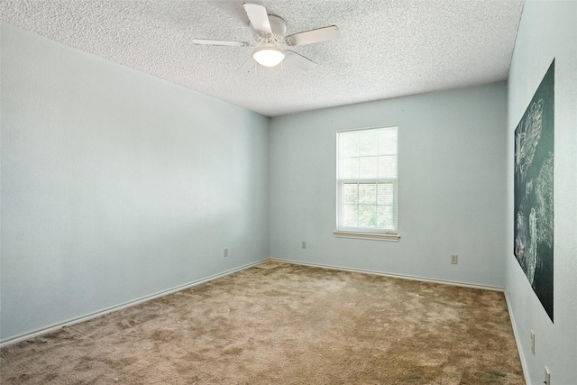 5834 Westhaven Dr Unit B, Fort Worth, TX 76132 - unfurnished room featuring carpet flooring, a textured ceiling, and ceiling fan