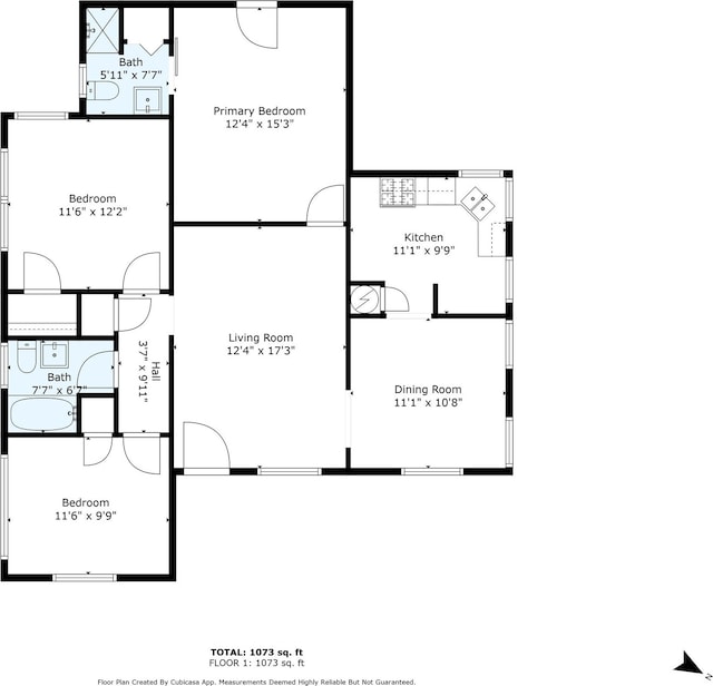 2653 Almeda Dr, Dallas, TX 75216 - home floor plan