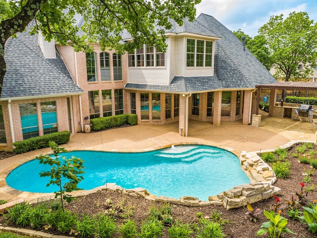 1713 Broadmoor Dr, Keller, TX 76262 - outdoor pool featuring a patio area and exterior kitchen