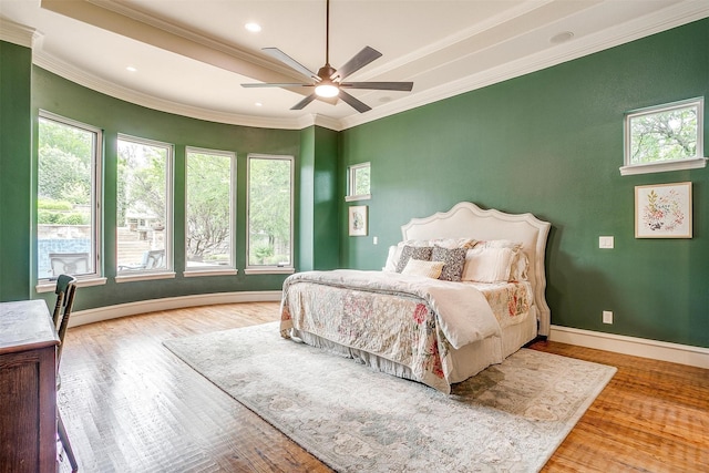 1342 Steeple Chase Ln, Aledo, TX 76008 - bedroom with multiple windows, ornamental molding, and wood finished floors