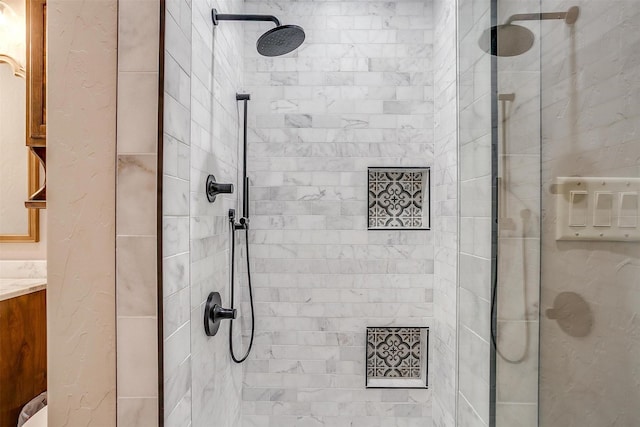 1342 Steeple Chase Ln, Aledo, TX 76008 - full bath featuring a tile shower and vanity