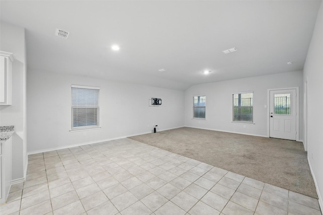624 Whitecomb Ln, Justin, TX 76247 - unfurnished room with baseboards, light carpet, recessed lighting, and visible vents