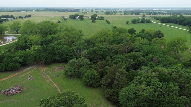 drone / aerial view with a rural view