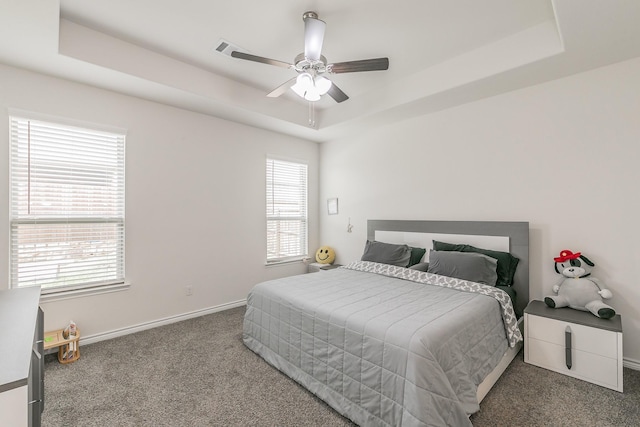 2825 Jasper Trl, Aubrey, TX 76227 - bedroom featuring baseboards, carpet, and a raised ceiling