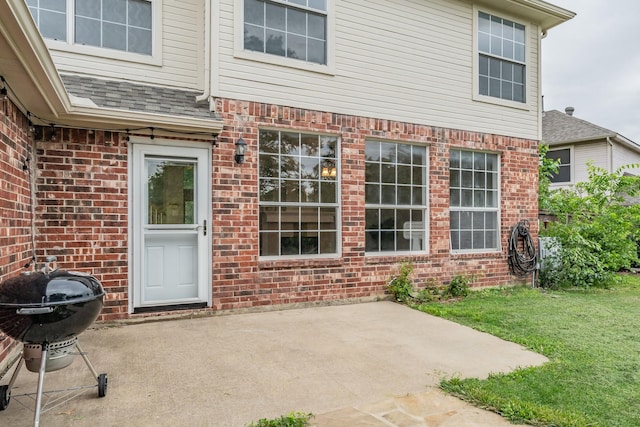exterior space with area for grilling