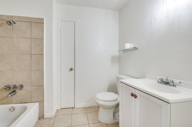 7510 Holly Hill Dr Unit 159, Dallas, TX 75231 - bathroom featuring tile patterned floors, vanity, toilet, and shower / bath combination
