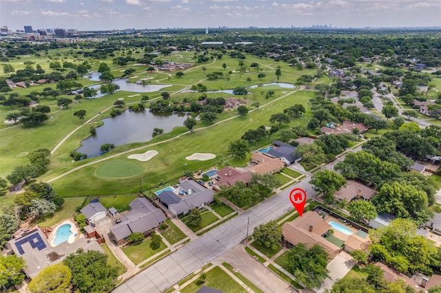 3150 Palmdale Cir, Farmers Branch, TX 75234 - drone / aerial view of a large body of water and a local golf course