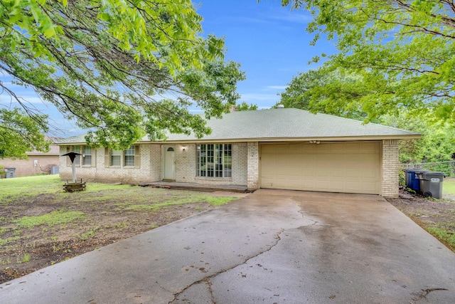 503 Bluebonnet Ln, Red Oak, TX 75154 - ranch-style home with brick siding, a garage, and concrete driveway