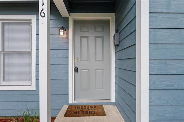 view of doorway to property