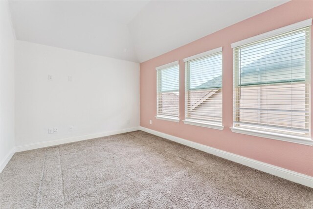 3414 Charleston Dr, Melissa, TX 75454 - carpeted spare room featuring vaulted ceiling and baseboards